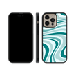 Load image into Gallery viewer, Blue Swirls Phone Case- Black Border