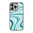 Load image into Gallery viewer, Blue Swirls Phone Case- Black Border