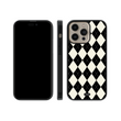 Load image into Gallery viewer, Black Argyle Phone Case- Black Border