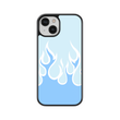 Load image into Gallery viewer, Blue Flames Phone Case- Black Border