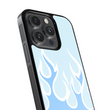 Load image into Gallery viewer, Blue Flames Phone Case- Black Border