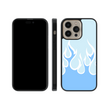 Load image into Gallery viewer, Blue Flames Phone Case- Black Border