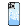 Load image into Gallery viewer, Blue Flames Phone Case- Black Border