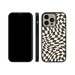Load image into Gallery viewer, Black Wavy Checkers Phone Case- Black Border