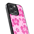 Load image into Gallery viewer, Hot Pink Hibiscus Phone Case- Black Border