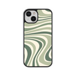 Load image into Gallery viewer, Green Swirls Phone Case- Black Border