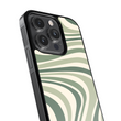 Load image into Gallery viewer, Green Swirls Phone Case- Black Border