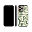 Load image into Gallery viewer, Green Swirls Phone Case- Black Border