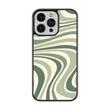 Load image into Gallery viewer, Green Swirls Phone Case- Black Border