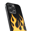 Load image into Gallery viewer, Orange Flames Phone Case- Black Border