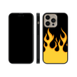 Load image into Gallery viewer, Orange Flames Phone Case- Black Border