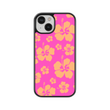 Load image into Gallery viewer, Pink and Orange Hibiscus Phone Case- Black Border