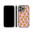 Load image into Gallery viewer, Pink Smiley Phone Case- Black Border
