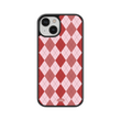 Load image into Gallery viewer, Red Argyle Phone Case- Black Border