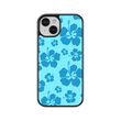 Load image into Gallery viewer, Turquoise Hibiscus Phone Case- Black Border