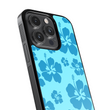 Load image into Gallery viewer, Turquoise Hibiscus Phone Case- Black Border