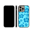 Load image into Gallery viewer, Turquoise Hibiscus Phone Case- Black Border