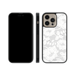 Load image into Gallery viewer, White Lace Phone Case- Black Border