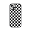 Load image into Gallery viewer, Black Checkers Phone Case- Black Border