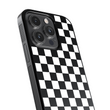 Load image into Gallery viewer, Black Checkers Phone Case- Black Border