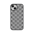 Load image into Gallery viewer, Black Flower Checkers Phone Case- Black Border