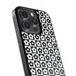 Load image into Gallery viewer, Black Flower Checkers Phone Case- Black Border