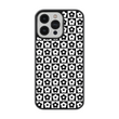 Load image into Gallery viewer, Black Flower Checkers Phone Case- Black Border