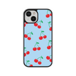 Load image into Gallery viewer, Blue Cherries Phone Case- Black Border