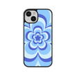 Load image into Gallery viewer, Blue Flower Power Phone Case- Black Border