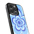 Load image into Gallery viewer, Blue Flower Power Phone Case- Black Border