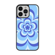 Load image into Gallery viewer, Blue Flower Power Phone Case- Black Border