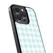 Load image into Gallery viewer, Blue Plaid Phone Case- Black Border