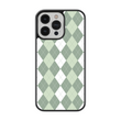 Load image into Gallery viewer, Green Argyle Phone Case- Black Border