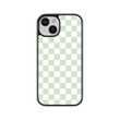 Load image into Gallery viewer, Sage Green Checkers Phone Case- Black Border