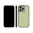 Load image into Gallery viewer, Green Flower Checkers Phone Case- Black Border