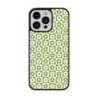 Load image into Gallery viewer, Green Flower Checkers Phone Case- Black Border