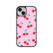 Load image into Gallery viewer, Pink Cherries Phone Case- Black Border