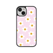 Load image into Gallery viewer, Pink Flower Smileys Phone Case- Black Border