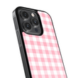 Load image into Gallery viewer, Pink Plaid Phone Case- Black Border