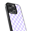 Load image into Gallery viewer, Purple Checkers Phone Case- Black Border
