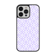 Load image into Gallery viewer, Purple Flower Checkers Phone Case- Black Border
