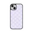 Load image into Gallery viewer, Purple Flower Checkers Phone Case- Black Border