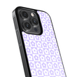 Load image into Gallery viewer, Purple Flower Checkers Phone Case- Black Border