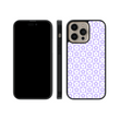 Load image into Gallery viewer, Purple Flower Checkers Phone Case- Black Border