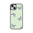 Load image into Gallery viewer, Sage Green Butterfly Phone Case- Black Border