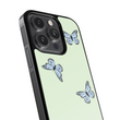 Load image into Gallery viewer, Sage Green Butterfly Phone Case- Black Border