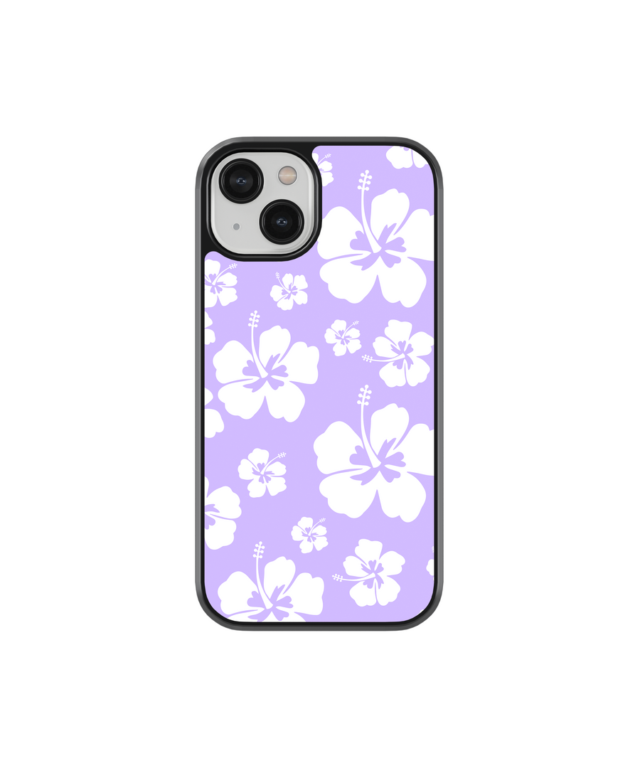Purple Hibiscus Phone Case- Black Border