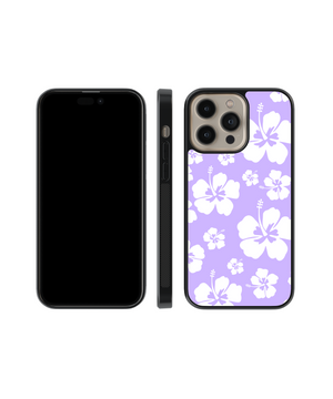 Purple Hibiscus Phone Case- Black Border