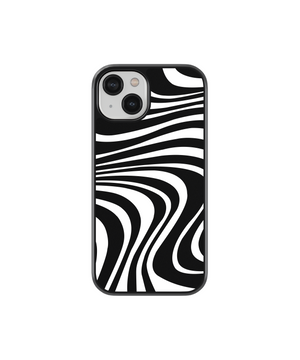 Black Swirls Phone Case- Black Border