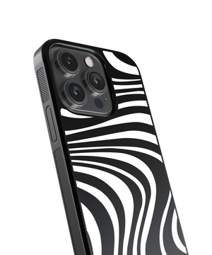 Black Swirls Phone Case- Black Border